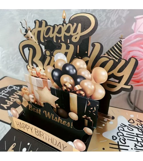 PopUp Happy Birthday Grußkarte