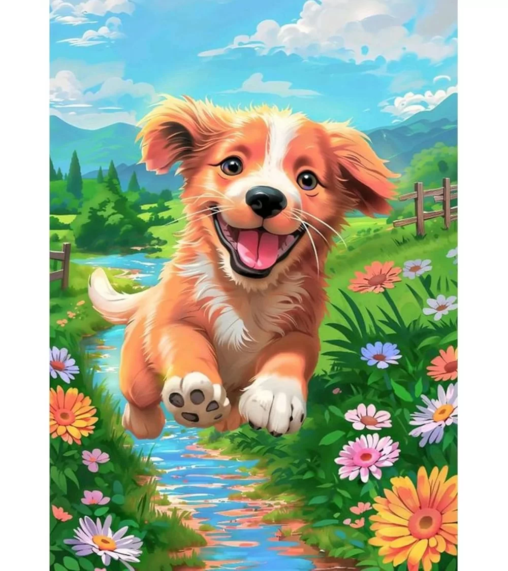 Diamond Painting 30x40cm | Welpe