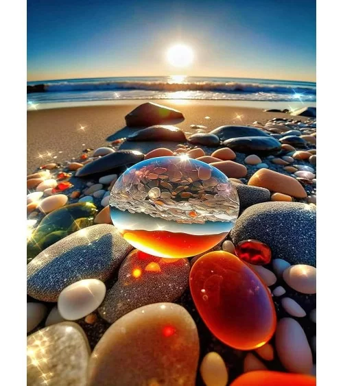 Diamond Painting 30x40cm | Steine am Meer