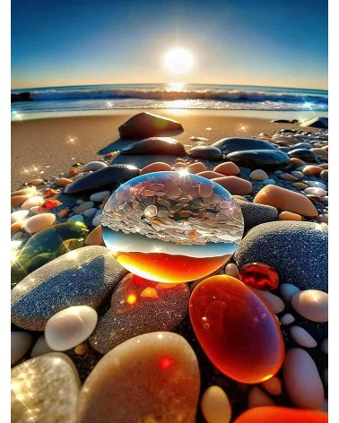 Diamond Painting 30x40cm | Steine am Meer