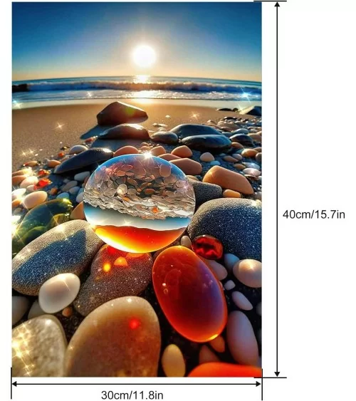 Diamond Painting 30x40cm | Steine am Meer