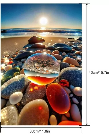 Diamond Painting 30x40cm | Steine am Meer