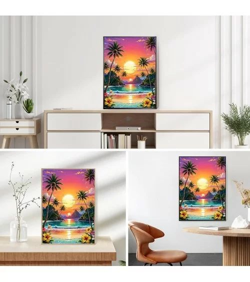 Diamond Painting 30x40cm | Sonnenuntergang Strand