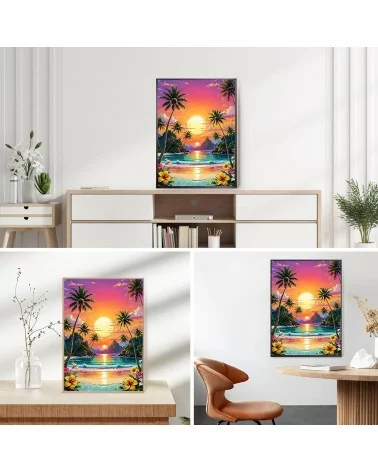 Diamond Painting 30x40cm | Sonnenuntergang Strand
