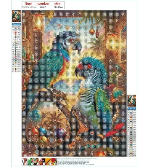 Diamond Painting 30x40cm | Papagei