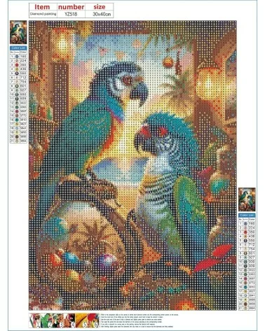 Diamond Painting 30x40cm | Papagei