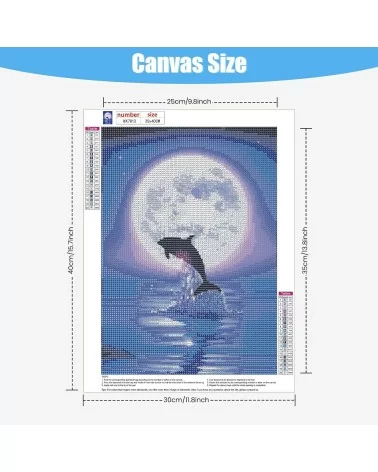 Diamond Painting 30x40cm | Delfin