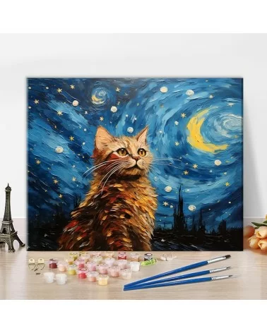 Peinture par numéros 40 x 50 cm | Chat