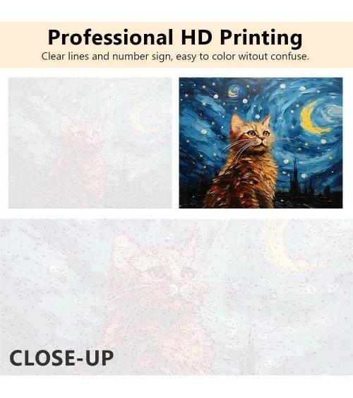 Peinture par numéros 40 x 50 cm | Chat