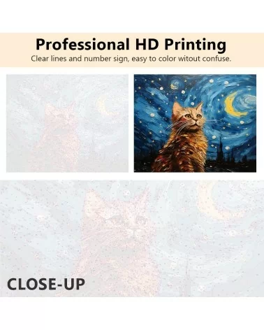 Peinture par numéros 40 x 50 cm | Chat
