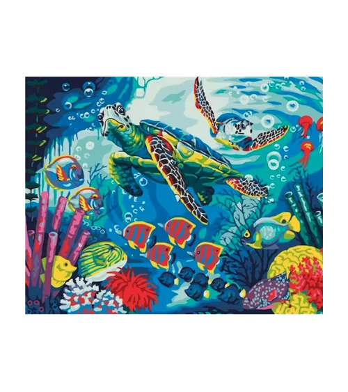 Peinture par numéros 40 x 50 cm | Tortue 3