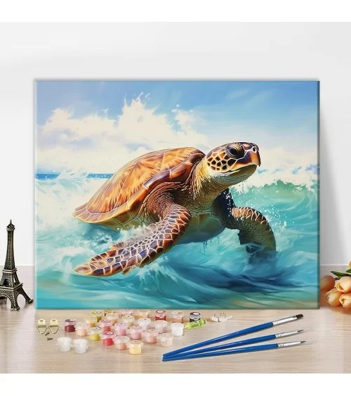 Malen nach Zahlen 40x50cm | Schildkröte 4