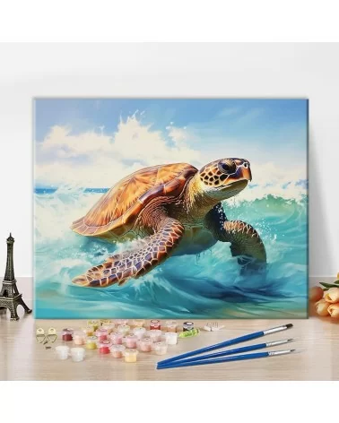 Malen nach Zahlen 40x50cm | Schildkröte 4
