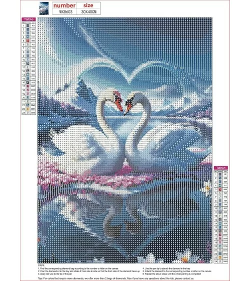 Diamond Painting 30x40cm | Schwan 2