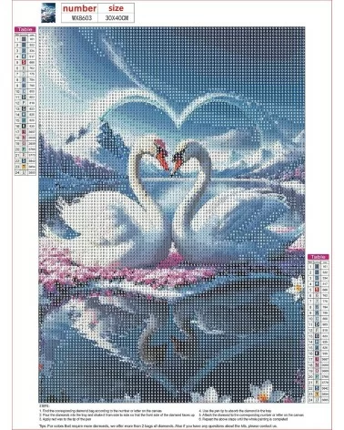 Diamond Painting 30x40cm | Schwan 2