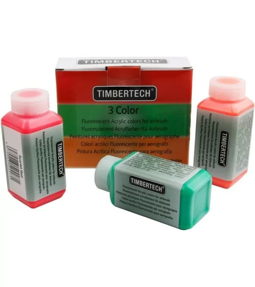 Peintures acryliques Timbertech | Lot de 3 couleurs fluorescentes