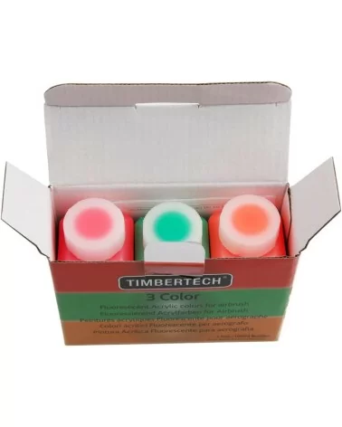 Peintures acryliques Timbertech | Lot de 3 couleurs fluorescentes