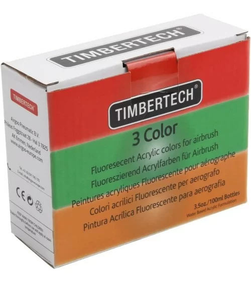 Peintures acryliques Timbertech | Lot de 3 couleurs fluorescentes