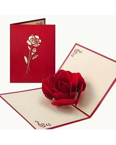 3D Pop-Up Rosen-Grußkarte| Für Ihre liebsten