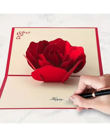 3D Pop-Up Rosen-Grußkarte| Für Ihre liebsten