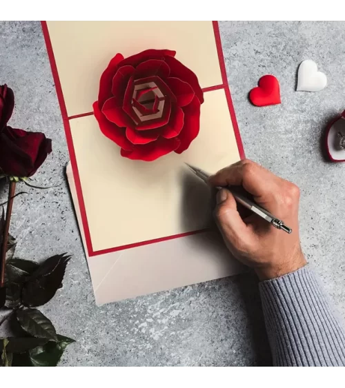 3D Pop-Up Rosen-Grußkarte| Für Ihre liebsten