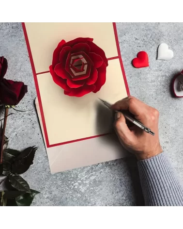 3D Pop-Up Rosen-Grußkarte| Für Ihre liebsten