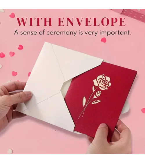 3D Pop-Up Rosen-Grußkarte| Für Ihre liebsten