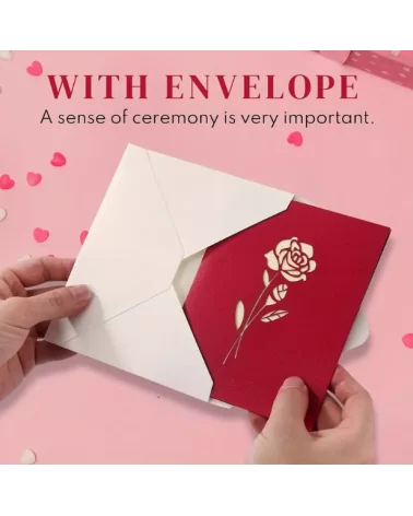 3D Pop-Up Rosen-Grußkarte| Für Ihre liebsten