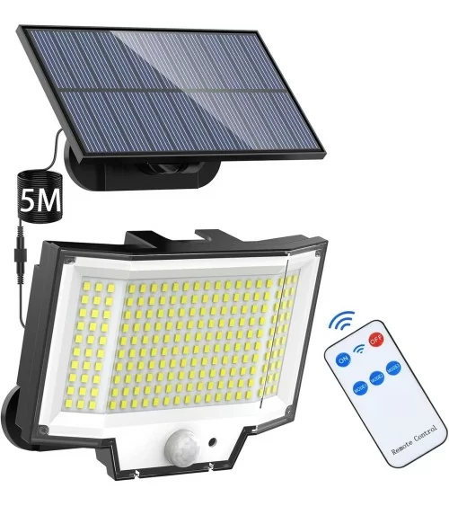 Lampe solaire d'extérieur avec détecteur de mouvement | Très puissante