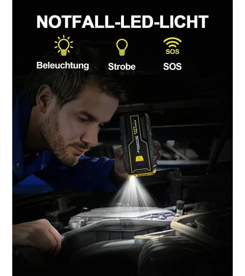 Batterie externe de secours pour voiture - 2000 A | Toujours à portée de main