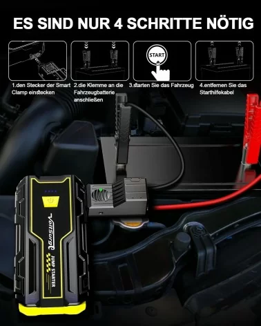 Batterie externe de secours pour voiture - 2000 A | Toujours à portée de main