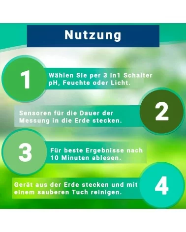 3in1 Pflanzen Bodentester| Giessen leicht gemacht
