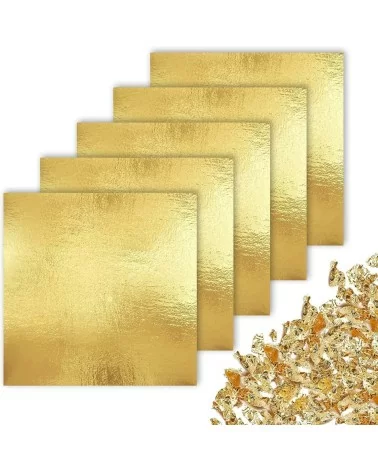 100 feuilles d'imitation de feuille d'or | Accessoires professionnels pour la dorure