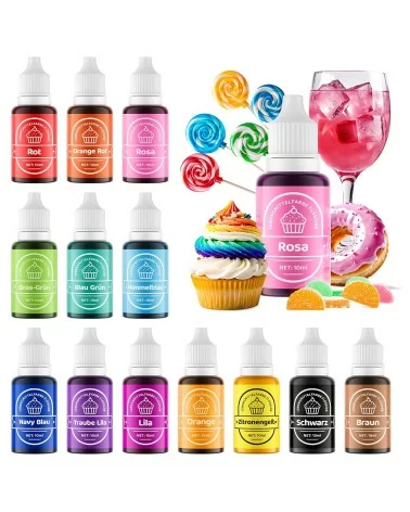 Lebensmittelfarben Set| Lebendige Farben
