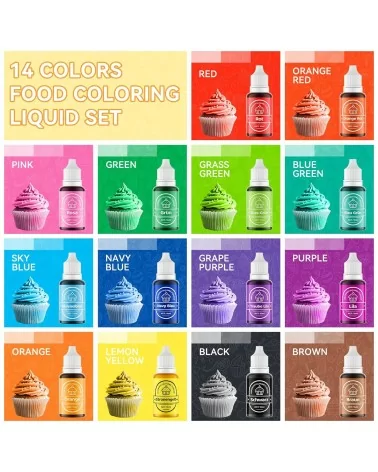 Lebensmittelfarben Set| Lebendige Farben