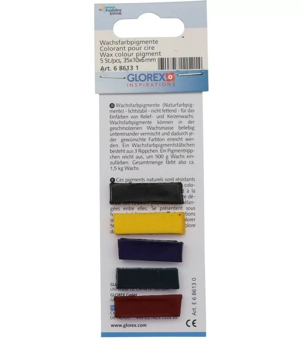 GLOREX Wachsfarbpigmente Set  | Für Kreative Kerzen