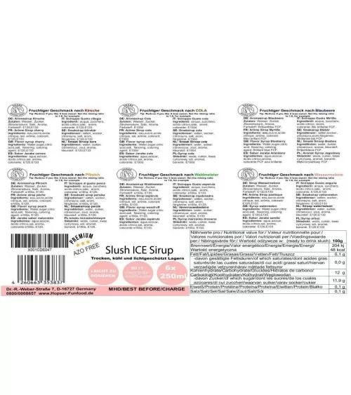 Slush Sirup Konzentrat | Erfrischend