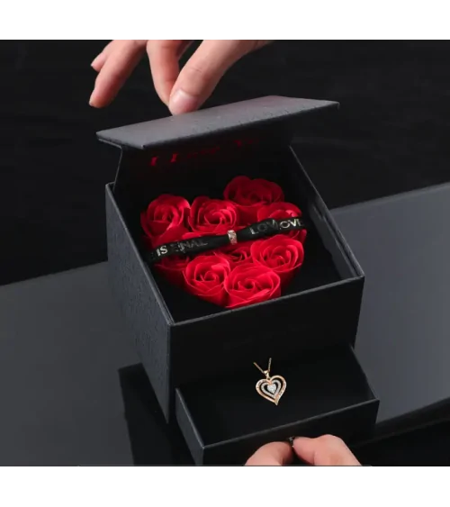 Rosenbox Schwarz | Romantische Überraschung