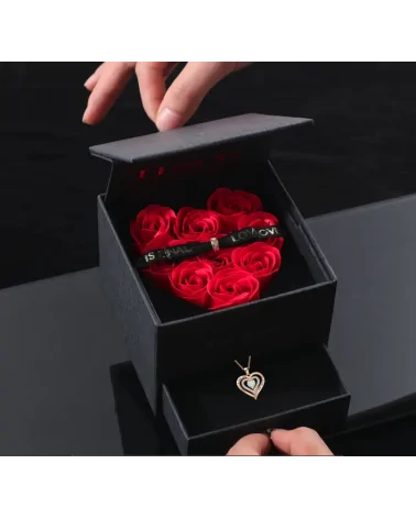 Rosenbox Schwarz | Romantische Überraschung