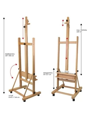 Staffelei Holz 150 cm