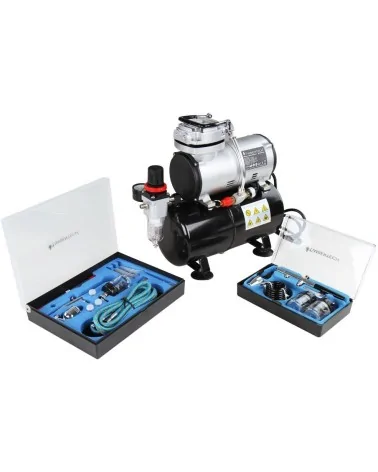 Timbertech Airbrush-Set mit Kolbenkompressor