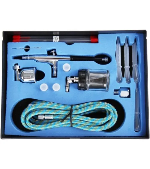 Timbertech Airbrush-Set mit Kolbenkompressor