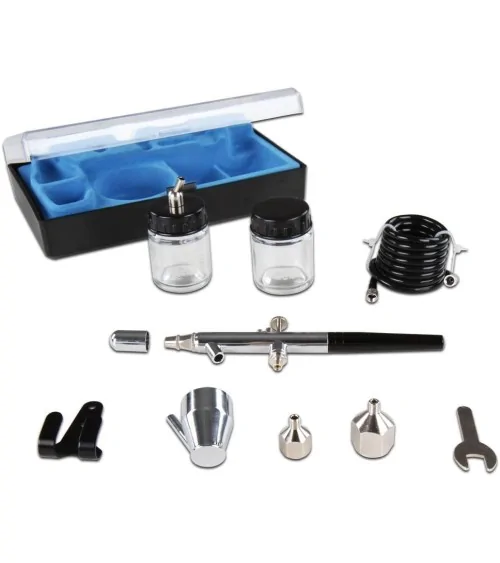 Timbertech Airbrush-Set mit Kolbenkompressor