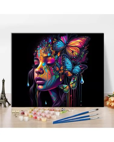 Peinture par numéros 40 x 50 cm | Petite fille colorée