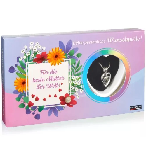 Muschel Wunschperle mit Halskette | Beste Mutter