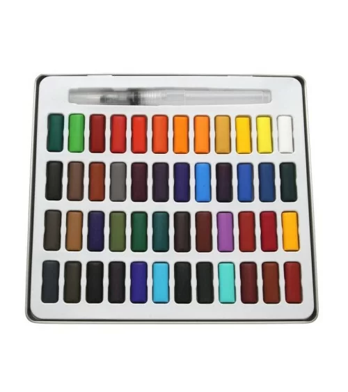 Paintersisters Aquarellkasten 48er | Wassertank-Pinsel für unterwegs