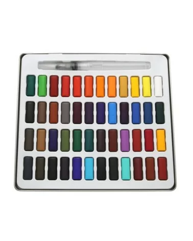 Paintersisters Aquarellkasten 48er | Wassertank-Pinsel für unterwegs