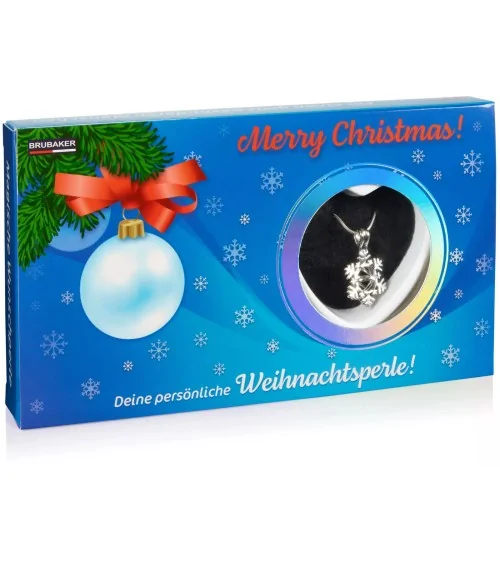 Muschel Wunschperle mit Halskette | Weihnachtsperle