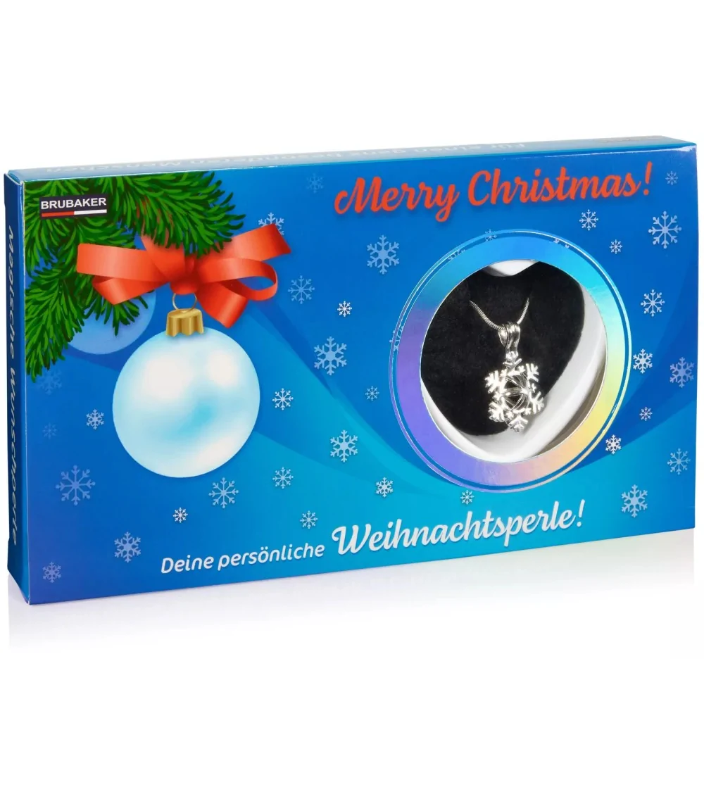 Muschel Wunschperle mit Halskette | Weihnachtsperle