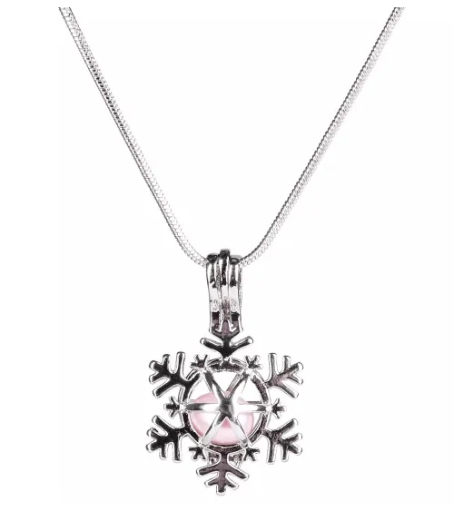 Muschel Wunschperle mit Halskette | Weihnachtsperle